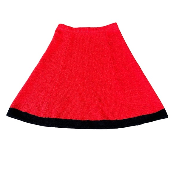 VTG St. John Knits 3-Piece Skirt Suit 60s 70s Red Black Dots Mock Neck Talon Zip - Picture 7 of 16